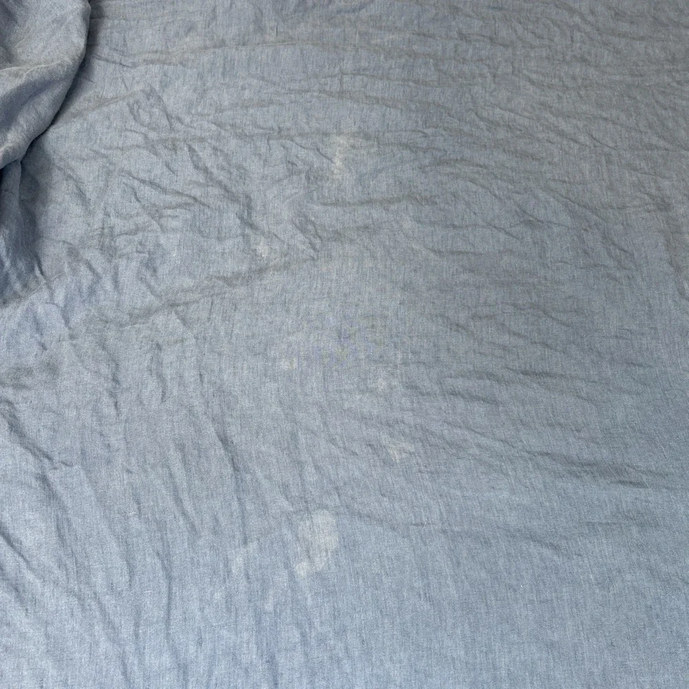 Serena & Lily Full/Queen Duvet Solid Blue 100% Linen 1 euro sham **READ‎
